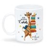 Auf dem Bild ist das Produkt: Personalisierte Tasse aus Keramik bedruckt Giraffe mit Wunschnamen und Datum Einschulung 330 ml Geschenk zum Schulanfang zum Preis von €16.9 abgebildet.