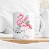 Auf dem Bild ist das Produkt: Tasse aus Keramik oder Kunststoff bedruckt Flamingo Schultüte Stifte Blüten personalisiert mit Wunschnamen und Datum zum Preis von €16.9 abgebildet.