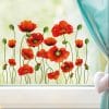 Auf dem Bild ist das Produkt: Fensterbild Frühling Ostern Mohn Mohnblumen Blumenwiese Fensterdeko Kinderzimmer Kind zum Preis von €13.9 abgebildet.