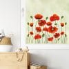 Auf dem Bild ist das Produkt: Fensterbild Frühling Ostern Mohn Mohnblumen Blumenwiese Fensterdeko Kinderzimmer Kind zum Preis von €13.9 abgebildet.