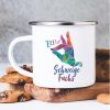 Auf dem Bild ist das Produkt: Becher Emaille Schweigefuchs Edelstahl Geschenk Geburtstag Kaffeebecher Kindertasse zum Preis von €18.9 abgebildet.