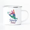 Auf dem Bild ist das Produkt: Becher Emaille Schweigefuchs Edelstahl Geschenk Geburtstag Kaffeebecher Kindertasse zum Preis von €18.9 abgebildet.