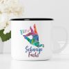 Auf dem Bild ist das Produkt: Becher Emaille Schweigefuchs Edelstahl Geschenk Geburtstag Kaffeebecher Kindertasse zum Preis von €18.9 abgebildet.