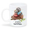 Auf dem Bild ist das Produkt: Bedruckte Keramik Tasse weiß Faultiere Mit dir bin ich am liebsten faul Kaffeebecher Geschenk Geburtstag zum Preis von €16.9 abgebildet.