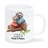 Auf dem Bild ist das Produkt: Bedruckte Keramik Tasse weiß Faultiere Mit dir bin ich am liebsten faul Kaffeebecher Geschenk Geburtstag zum Preis von €16.9 abgebildet.