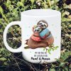 Auf dem Bild ist das Produkt: Bedruckte Keramik Tasse weiß Faultiere Mit dir bin ich am liebsten faul Kaffeebecher Geschenk Geburtstag zum Preis von €16.9 abgebildet.