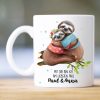 Auf dem Bild ist das Produkt: Bedruckte Keramik Tasse weiß Faultiere Mit dir bin ich am liebsten faul Kaffeebecher Geschenk Geburtstag zum Preis von €16.9 abgebildet.
