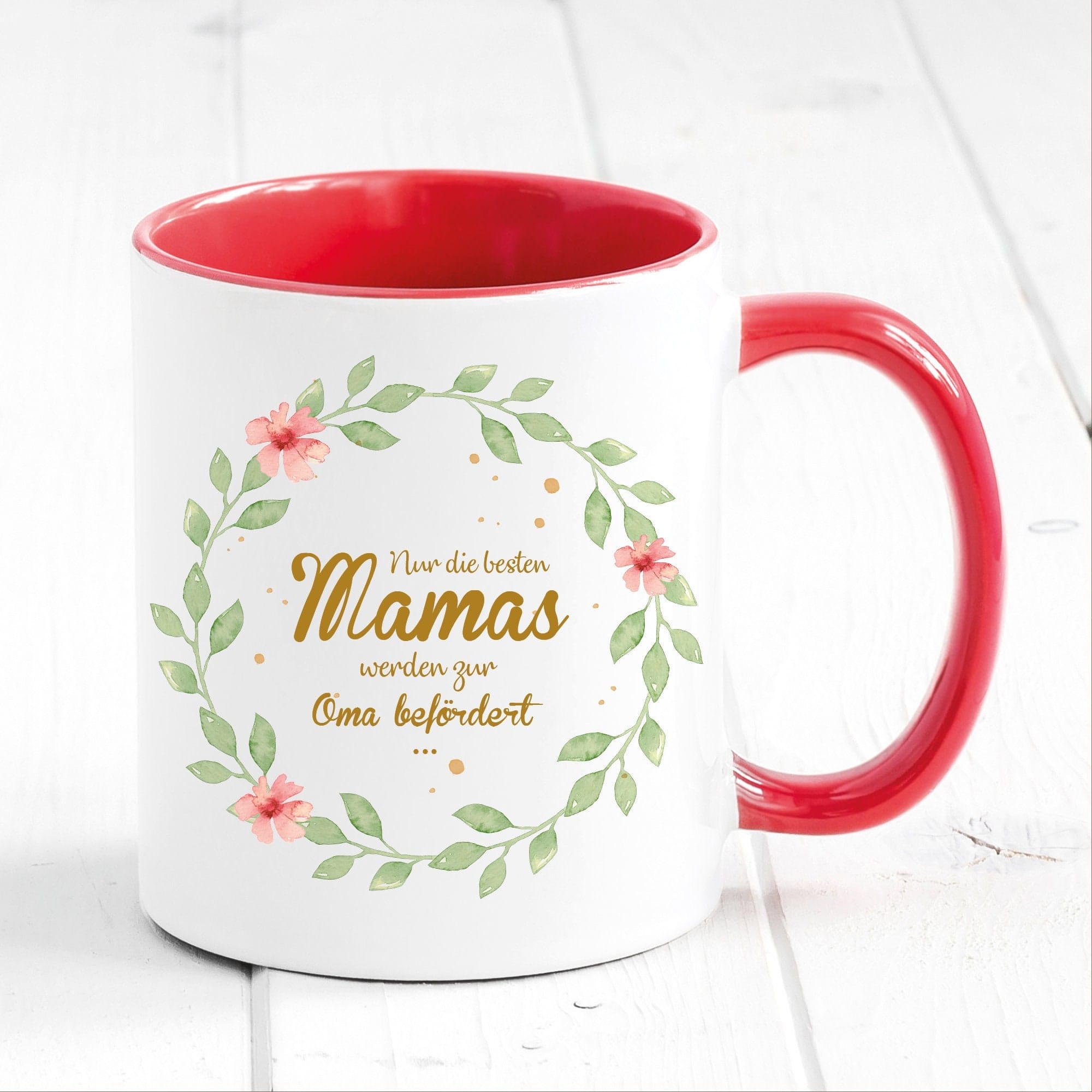 Bedruckte Tasse Nur die besten Mamas werden zur Oma befördert Geschenk Kaffeetasse