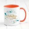 Auf dem Bild ist das Produkt: Bedruckte Tasse “Nur die besten Schwestern werden zur Tante befördert..” Geschenk Schwester Tante Geburt zum Preis von €17.90 abgebildet.