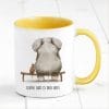Auf dem Bild ist das Produkt: Bedruckte Tasse Schön, dass es dich gibt mit Maus und Elefant, Geschenk Geburtstag Kaffeetasse Kaffeebecher Liebe Freundschaft zum Preis von €17.90 abgebildet.