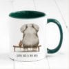 Auf dem Bild ist das Produkt: Bedruckte Tasse Schön, dass es dich gibt mit Maus und Elefant, Geschenk Geburtstag Kaffeetasse Kaffeebecher Liebe Freundschaft zum Preis von €17.90 abgebildet.