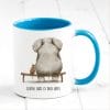 Auf dem Bild ist das Produkt: Bedruckte Tasse Schön, dass es dich gibt mit Maus und Elefant, Geschenk Geburtstag Kaffeetasse Kaffeebecher Liebe Freundschaft zum Preis von €17.90 abgebildet.