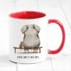 Auf dem Bild ist das Produkt: Bedruckte Tasse Schön, dass es dich gibt mit Maus und Elefant, Geschenk Geburtstag Kaffeetasse Kaffeebecher Liebe Freundschaft zum Preis von €17.90 abgebildet.