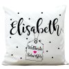 Auf dem Bild ist das Produkt: Bedrucktes Kissen Weltbeste Patentante Wunschnamen Polyester Geschenk zum Preis von €16.90 abgebildet.