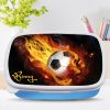 Auf dem Bild ist das Produkt: Brotdose Fußball Feuer personalisiert mit Wunschnamen Schule Geschenk Einschulung, Geschenk Geburtstag, Einschulungsgeschenk zum Preis von €19.9 abgebildet.