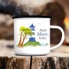 Auf dem Bild ist das Produkt: Campingbecher Emaille Maritim Leuchtturm verschiedene Sprüche zur Auswahl, Geschenk Geburtstag 300 ml zum Preis von €18.9 abgebildet.