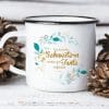 Auf dem Bild ist das Produkt: Campingbecher Emaille Nur die besten Schwestern werden zur Tante befördert…du bist die Beste grün zum Preis von €18.90 abgebildet.