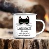 Auf dem Bild ist das Produkt: Campingbecher Kindertasse Emaille Katze Lass mich Geschenk Geburtstag zum Preis von €17.90 abgebildet.