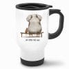 Auf dem Bild ist das Produkt: Edelstahl Thermobecher Auf immer und ewig mit Maus und Elefant Geschenk Geburtstag Kaffeetasse 390 ml mit Griff zum Preis von €21.9 abgebildet.