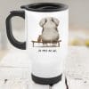 Auf dem Bild ist das Produkt: Edelstahl Thermobecher Auf immer und ewig mit Maus und Elefant Geschenk Geburtstag Kaffeetasse 390 ml mit Griff zum Preis von €21.9 abgebildet.