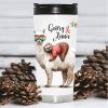 Auf dem Bild ist das Produkt: Edelstahl Thermobecher Lama und Faultier beste Freunde personalisiert mit Wunschnamen Geburtstagsgeschenk zum Preis von €26.9 abgebildet.