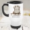 Auf dem Bild ist das Produkt: Edelstahl Thermobecher To Go Schön dass es dich gibt Maus und Elefant Geschenk Geburtstag Kaffeebecher 390ml mit Griff zum Preis von €21.9 abgebildet.