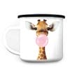 Auf dem Bild ist das Produkt: Emaille Campingbecher Giraffe Bubblegum Blase Kaugummiblase Geschenk Camper zum Preis von €18.9 abgebildet.