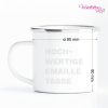 Auf dem Bild ist das Produkt: Emaille Campingbecher Schildkröte Sei du selbst. Alle anderen gibt es schon. Kinderbecher Tasse Becher zum Preis von €18.90 abgebildet.