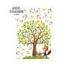Auf dem Bild ist das Produkt: Fensterbild Frühling Ostern Baum Fuchs Schmetterlinge Schubkarre Fensterdeko Kinderzimmer Kind zum Preis von €13.90 abgebildet.