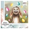 Auf dem Bild ist das Produkt: Fensterbild Frühling Ostern Hase bunte Ostereier Wiederverwendbare Fensterdeko Kinderzimmer Kind Frühlingsdeko Osterdeko zum Preis von €13.9 abgebildet.