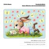 Auf dem Bild ist das Produkt: Fensterbild Frühling Ostern Hase Mädchen auf Wiese malt Schmetterlinge Blüten Fensterdeko Kinderzimmer Kind, Frühlingdeko, Osterdeko zum Preis von €13.90 abgebildet.