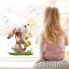 Auf dem Bild ist das Produkt: Fensterbild Hase Seifenblasen Ostern Fensterdeko Kinder Frühlingsdeko Frühling Osterdeko wiederverwendbar zum Preis von €13.90 abgebildet.
