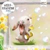 Auf dem Bild ist das Produkt: Fensterbild Frühling Ostern Hase Seifenblasen Fensterdeko Kinder, Frühlingsdeko, Osterdeko Kinderzimmer zum Preis von €13.90 abgebildet.