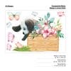 Auf dem Bild ist das Produkt: Fensterbild Frühling Ostern Welpe Hund in Kiste mit Blumen Schmetterlingen Fensterdeko Kinderzimmer Kind, Osterdeko, Frühlingsdeko zum Preis von €13.90 abgebildet.