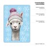 Auf dem Bild ist das Produkt: Fensterbild Lama mit rosa Mütze Schneeflocken Winter winterlicher Fensteraufkleber Fensterdeko Weihnachten, Adventdeko zum Preis von €13.9 abgebildet.