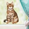 Auf dem Bild ist das Produkt: Fensterbild sitzende Katzen Siamkatze Perserkatze Katzenrassen, Fensterdeko Kinderzimmer Kind Osterdeko Frühlingsdeko zum Preis von €13.90 abgebildet.