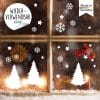 Auf dem Bild ist das Produkt: Fensterbild Weihnachten wiederverwendbare Fensteraufkleber Winterdeko Kombi Set Adventsdeko Weihnachtsdeko zum Preis von €13.90 abgebildet.
