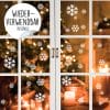 Auf dem Bild ist das Produkt: Fensterbild Weihnachten wiederverwendbare Fensteraufkleber Winterdeko Kombi Set Adventsdeko Weihnachtsdeko zum Preis von €13.90 abgebildet.