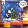 Auf dem Bild ist das Produkt: Fensterbild Weihnachten Winter Bär und Pinguin mit Sternen Fensteraufkleber Fensterdeko wiederverwendbar zum Preis von €13.90 abgebildet.