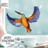 Auf dem Bild ist das Produkt: Fensterbild Weihnachten Winter Eisvogel Schnee Fensterdeko winterliche Fensterdekoration wiederverwendbar zum Preis von €13.90 abgebildet.