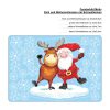 Auf dem Bild ist das Produkt: Fensterbild Weihnachten Winter Elch mit Weihnachtsmann und Schneeflocken Fensteraufkleber zum Preis von €13.90 abgebildet.