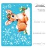 Auf dem Bild ist das Produkt: Fensterbild Weihnachten Winter Reh mit Schneeflocken Fensteraufkleber Fensterdeko wiederverwendbar zum Preis von €13.90 abgebildet.