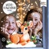 Auf dem Bild ist das Produkt: Fensterbild Weihnachten Winter Reh mit Schneeflocken Fensteraufkleber Fensterdeko wiederverwendbar zum Preis von €13.90 abgebildet.