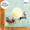 Auf dem Bild ist das Produkt: Fensterbild Weihnachten Winter Weihnachtsmann Schlitten Elch Rentier Fensterdeko Kinder wiederverwendbar zum Preis von €13.90 abgebildet.