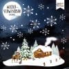 Auf dem Bild ist das Produkt: Fensterbild Weihnachten Winter Winterhäuschen Elch Fensterdeko Kinder wiederverwendbare Fensterfolie zum Preis von €13.90 abgebildet.