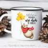 Auf dem Bild ist das Produkt: Geschenk Freund Freundin Emaille Campingbecher Outdoorgeschirr Beste Freunde Bär Sterne zum Preis von €18.9 abgebildet.