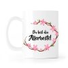Auf dem Bild ist das Produkt: Geschenk Keramik Tasse bedruckt Beste Schwester Tante spülmaschinenfest 330 ml Fassungsvermögen zum Preis von €15.90 abgebildet.