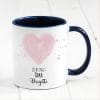 Auf dem Bild ist das Produkt: Geschenkidee Tasse bedruckt Lieblingsmensch personalisiert mit Wunschnamen Geburtstagsgeschenk Pastellrosa Herz zum Preis von €17.90 abgebildet.