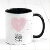 Auf dem Bild ist das Produkt: Geschenkidee Tasse bedruckt Lieblingsmensch personalisiert mit Wunschnamen Geburtstagsgeschenk Pastellrosa Herz zum Preis von €17.90 abgebildet.