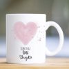 Auf dem Bild ist das Produkt: Geschenkidee Tasse bedruckt, Lieblings*mensch personalisiert mit Wunschnamen, Geburtstagsgeschenk, Pastellrosa Herz, Weihnachtsgeschenk zum Preis von €16.9 abgebildet.